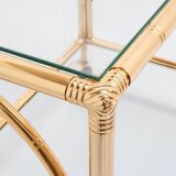Hollywood regency style bar cart with rope details