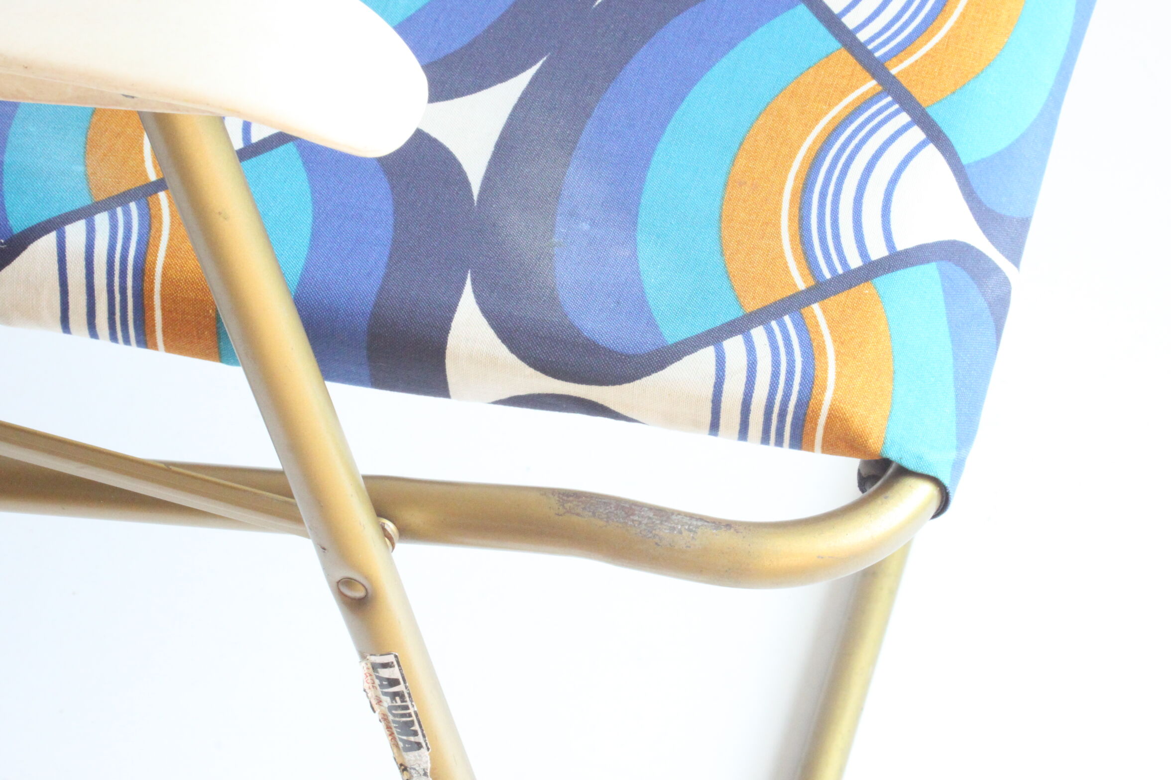 Lafuma space age folding garden chairs, 1964-74, set of two.