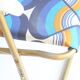 Lafuma space age folding garden chairs, 1964-74, set of two.