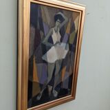 Peinture à l’huile figurative suédoise  « Cubist Dancer »