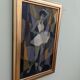 Mid-Century Modern Swedish Figurative Framed Oil Painting, "Cubist Dancer"