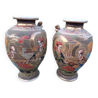 Pair of Satsumas Japan vases