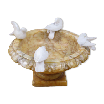 Alabaster bird bath