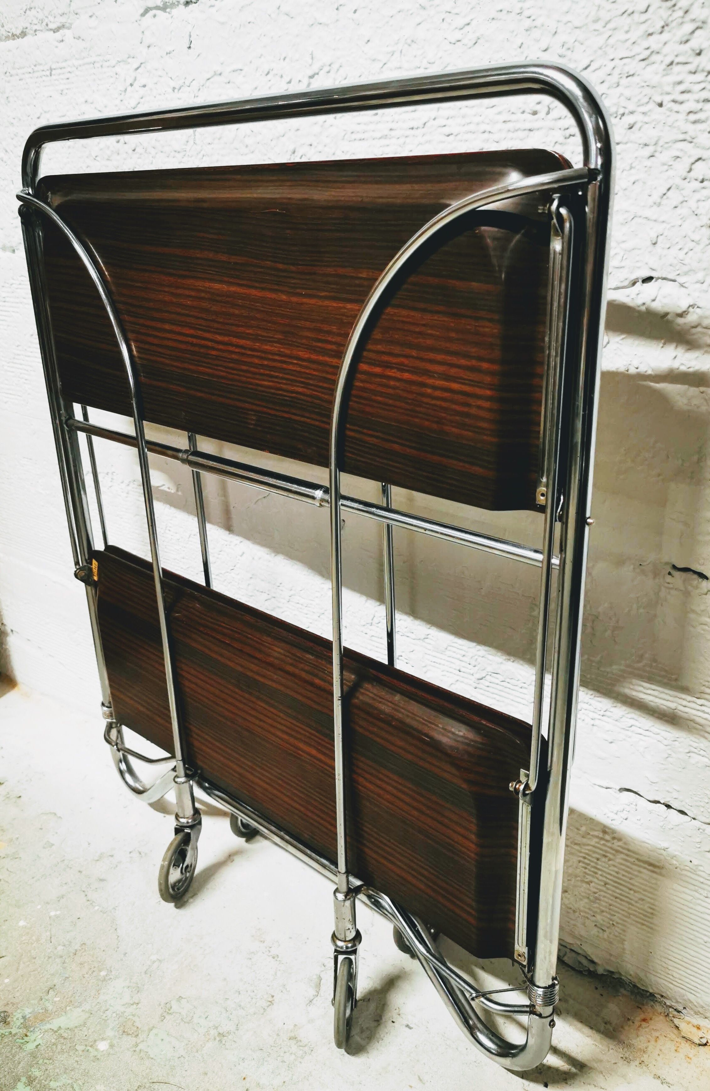 Vintage folding dessert on wheels