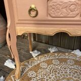 Petite commode ART DÉCO esprit coiffeuse terracotta