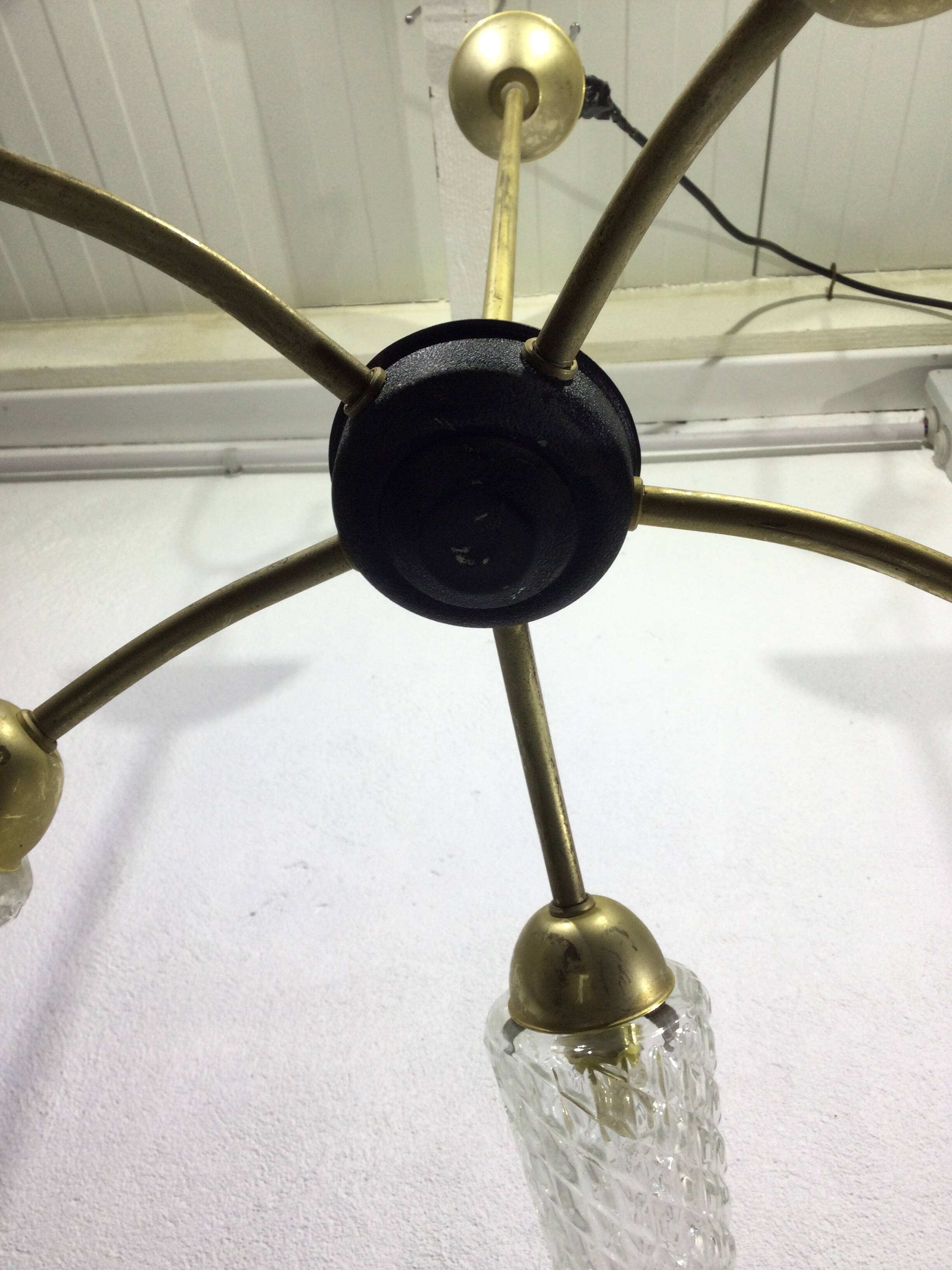 5 light chandelier 1970