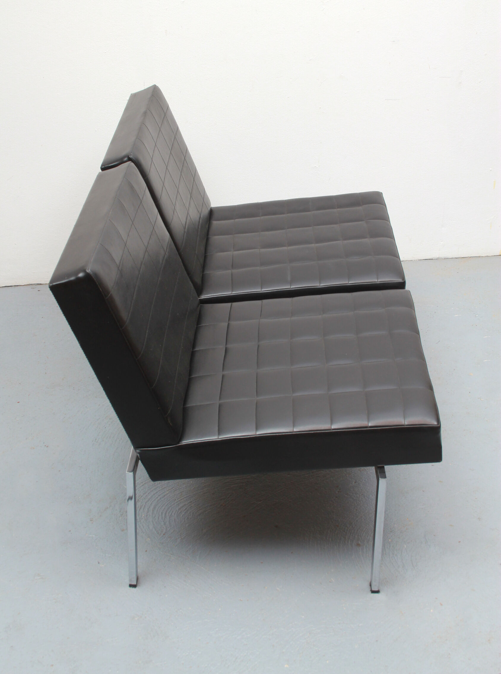 1960s 2-seater sofa in synthetic leather