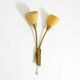 Mid Century unused brass wall lamp with double shade by Cosack Leuchten