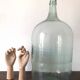 Old demijohn 25L, transparent glass carboy