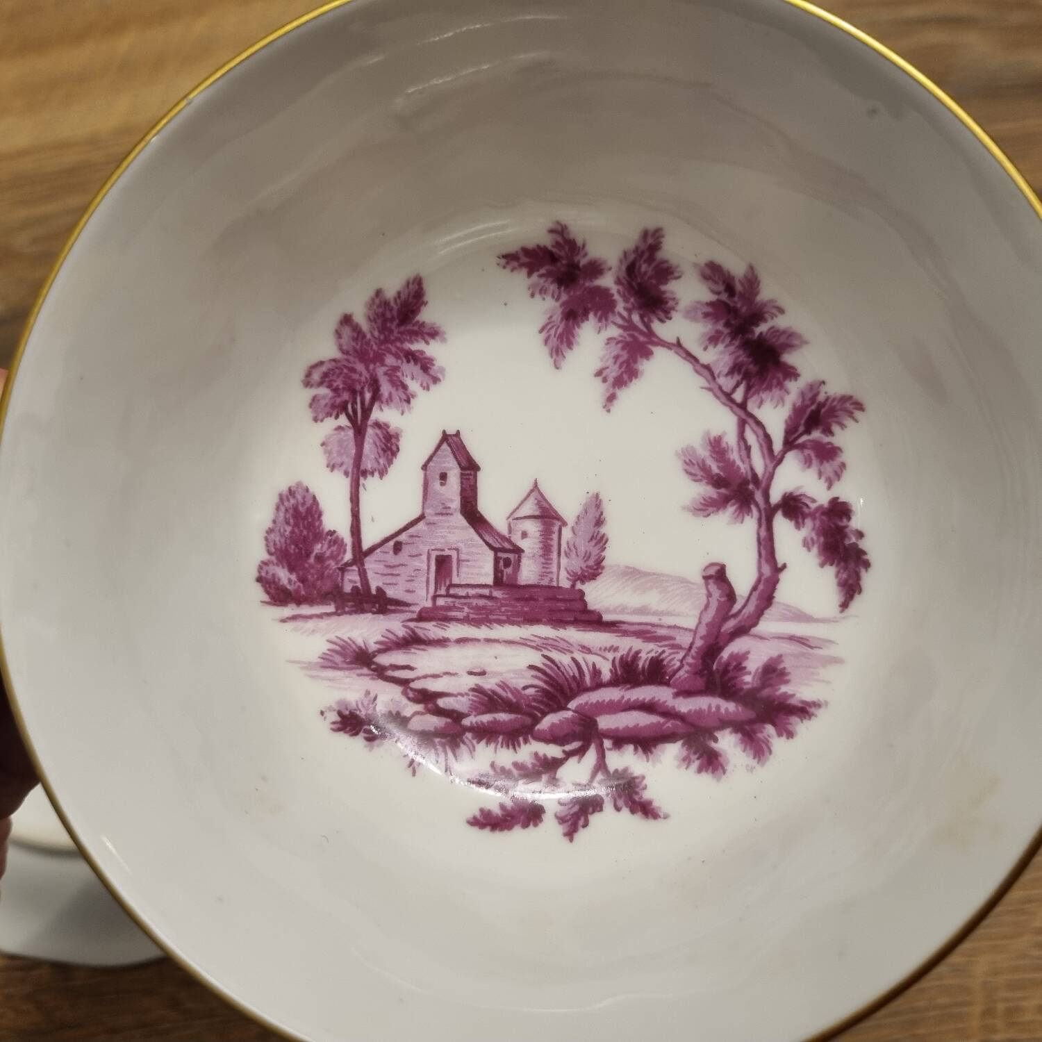 Tea cups, Limoges porcelain breakfast by Bernardaud.