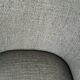 Compact armchair in green/grey chenille fabric