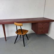 Bureau danois moderniste en teck, années 1950