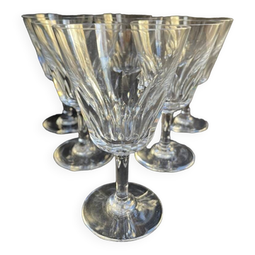 6 verres à vin baccarat service côte d’azur -taille n°3 - estampillés