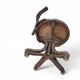 Chaise de bureau pivotante en bois cintré de style sécession viennoise / Art Nouveau
