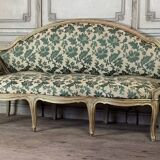 Painted and gilded wooden bench, Venice, 18th century