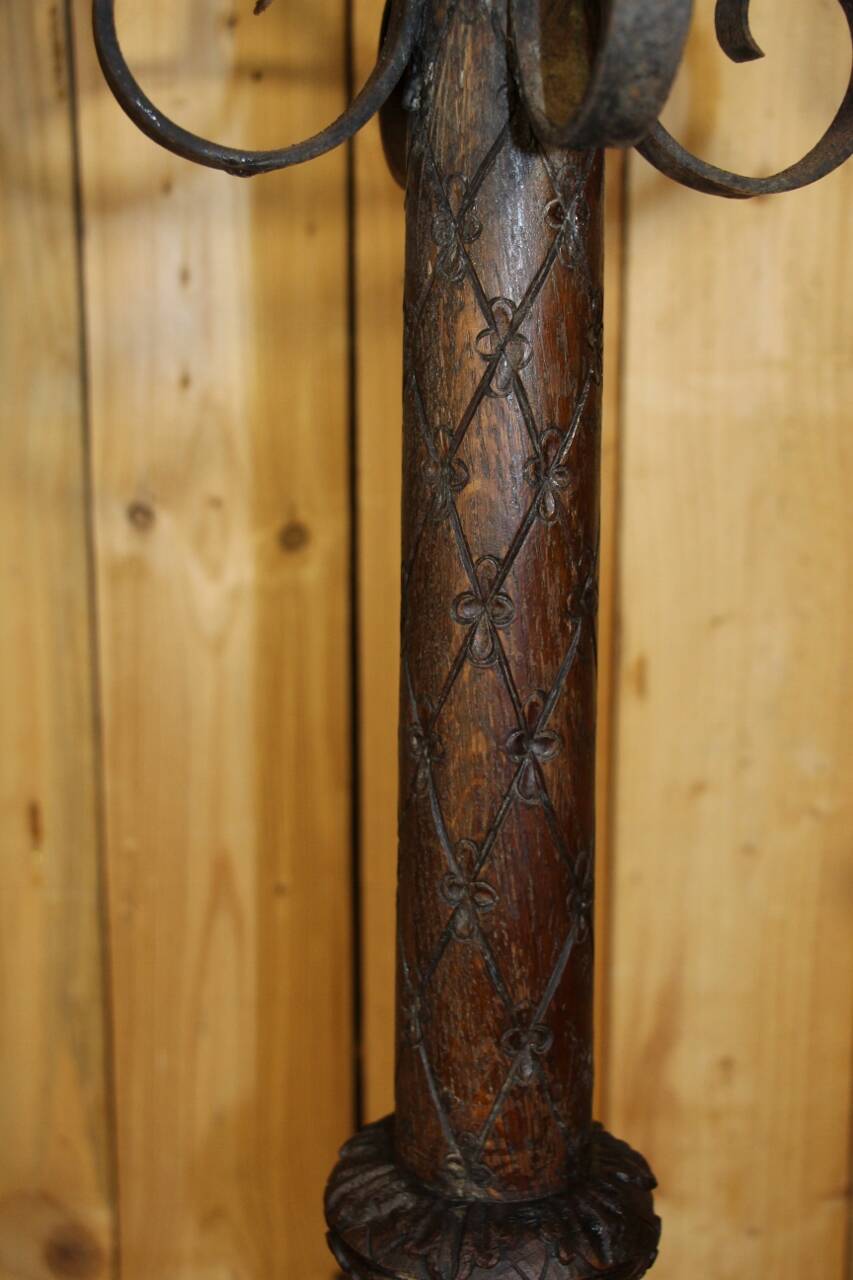 wooden candle holder 19th century