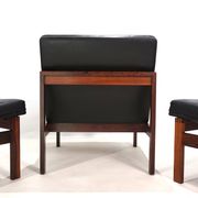 France & Son Set of 3 Modular Leather Armchairs by O. Gjerløv-Knudsen/T. Li
