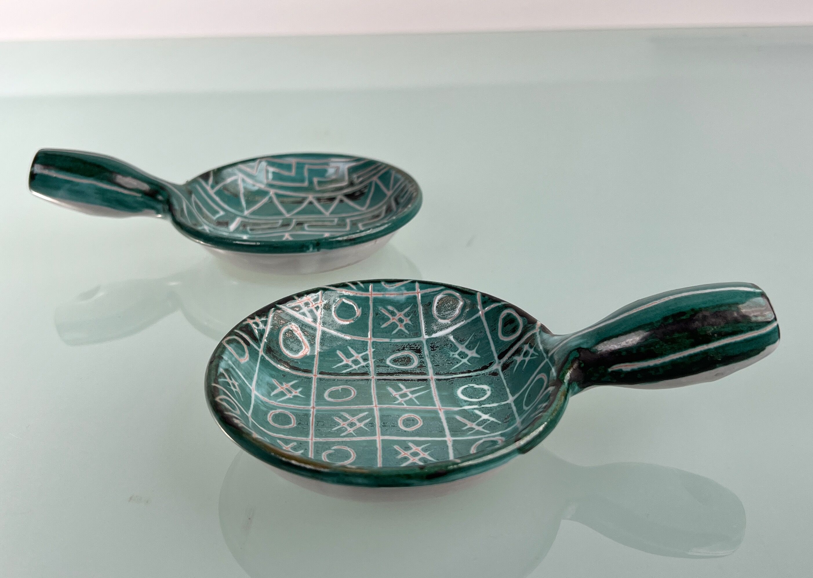 Pairs of ceramic pans by Robert Picault