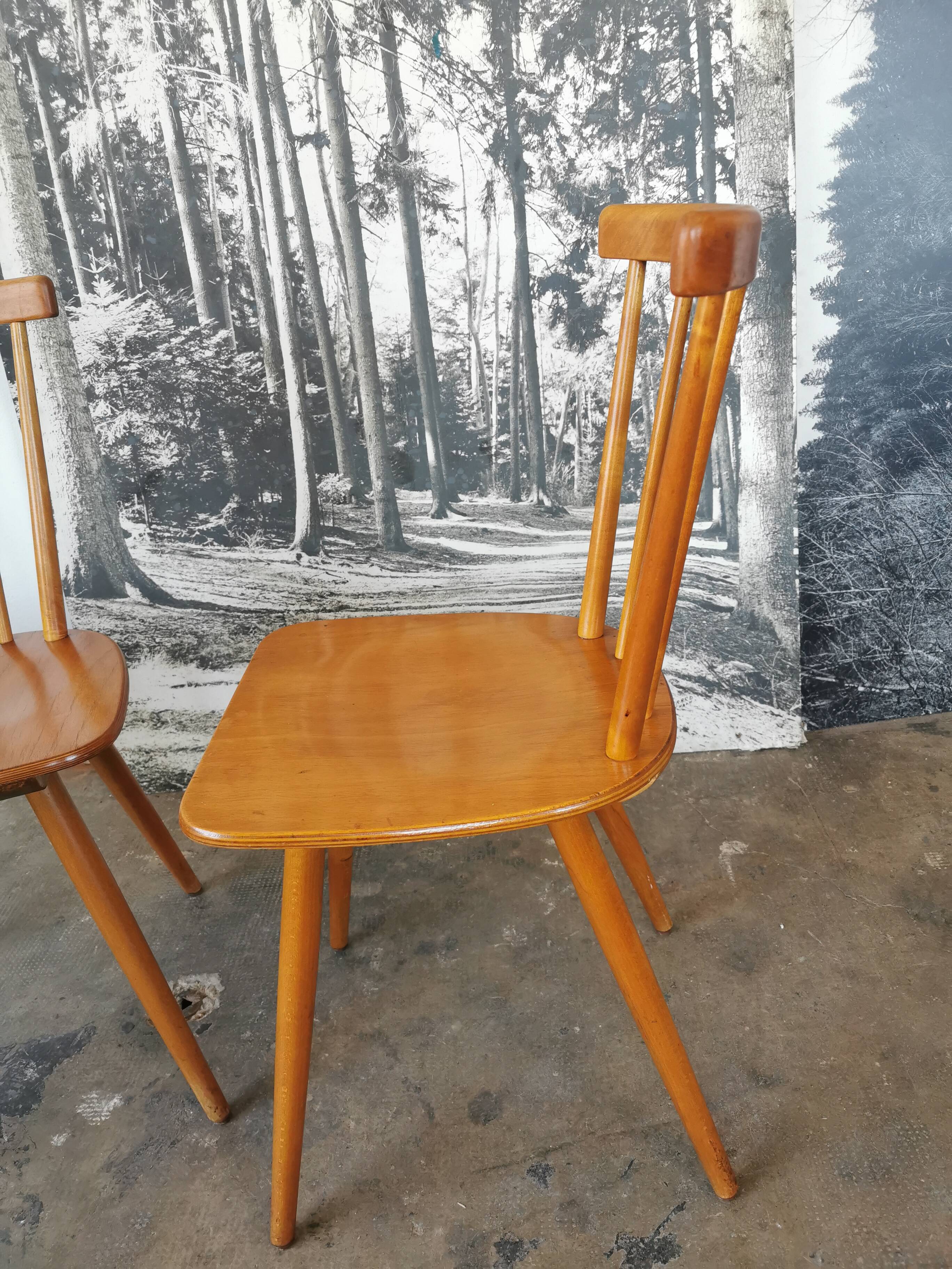 Set of 4 vintage bar bistro chairs