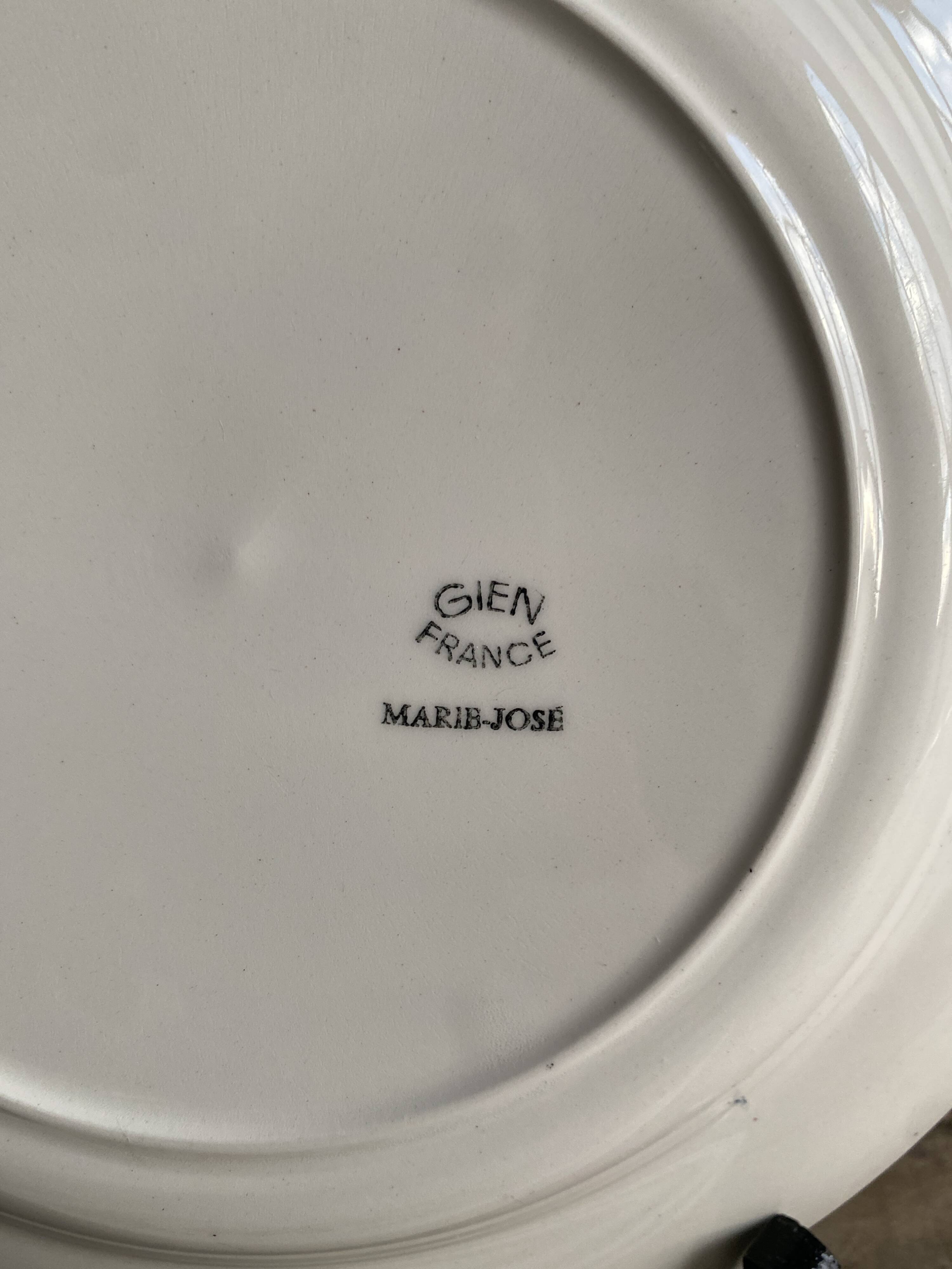 Set of 6 vintage plates Gien France - Model Marie-José