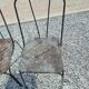 industrial iron chairs x 5