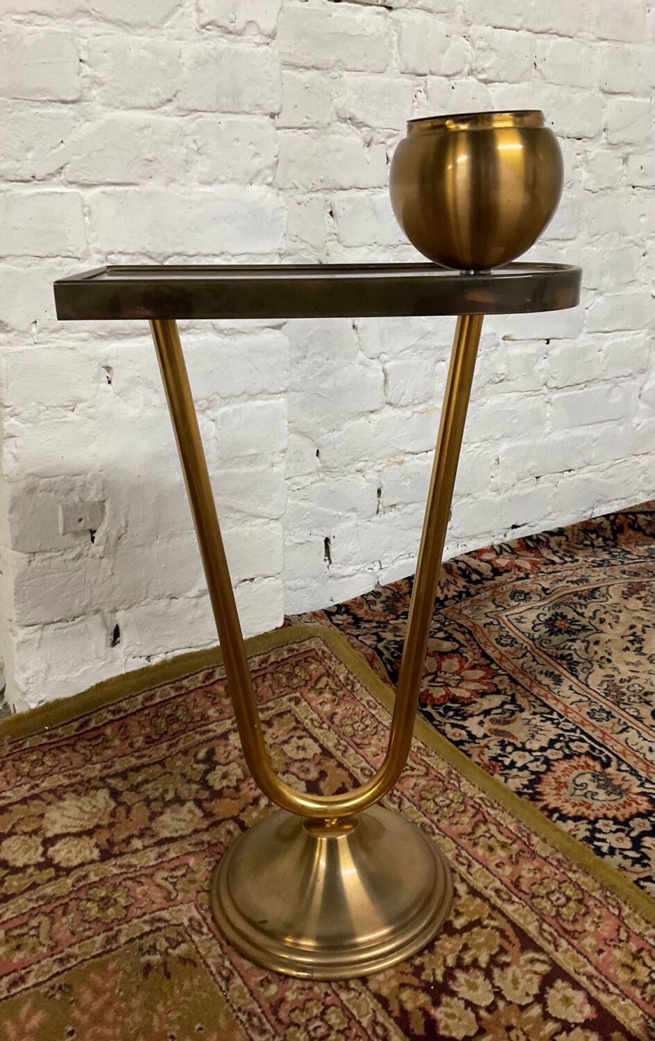 Standing ashtray with shelf from the 60s and 70s