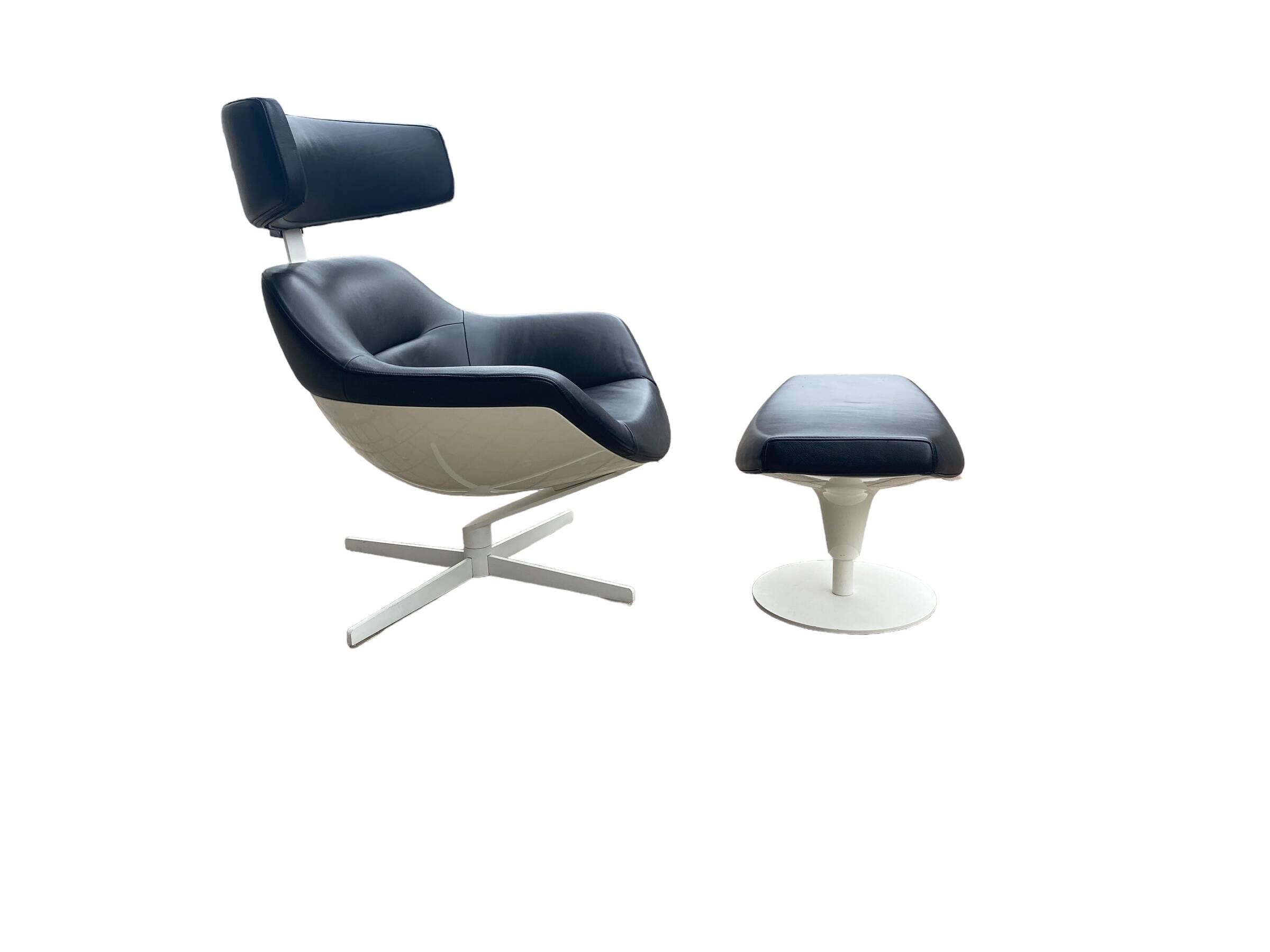 Auckland lounge chair and ottoman by Jean Marie Massaud for Cassina