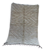 Tapis beni ouraine marocaine en laine tissé main taille 1,4/2,6 m