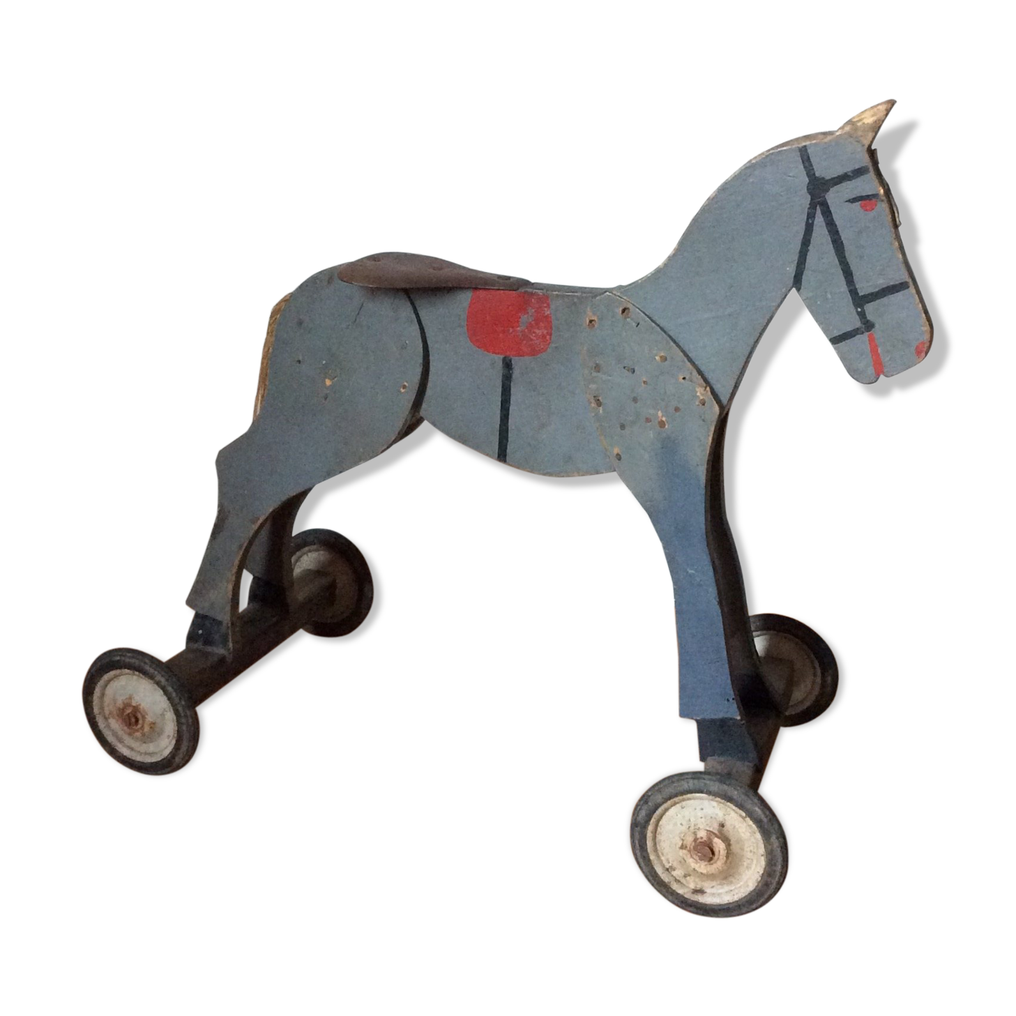 Old wooden roller horse