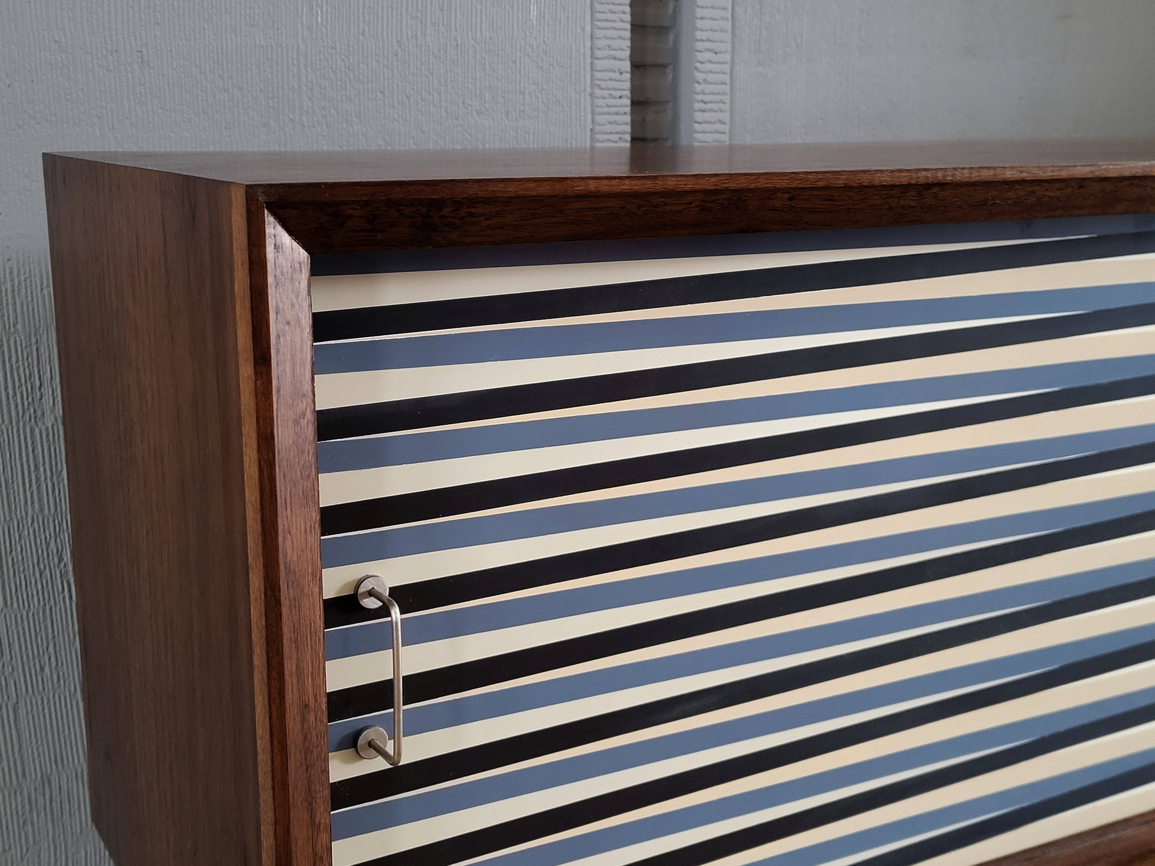 Vintage walnut wooden sideboard, 1960s, colour