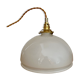 Vintage lampshade suspension in white opaline