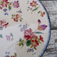 Large old dish in faience Longchamp iron earth Chevrefeuille Flowers