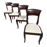 Set of 4 KIPAS mahogany chairs