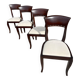 Lot de 4 chaises KIPAS acajou