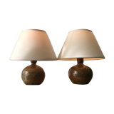 Small sandstone bedside lamps