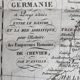 Carte de Germanie extraite de l'Atlas des l'histoire des empereurs de 1819, 48 x 34 cm
