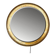 Large round wall light mirror gold leaf - 1960s - Ø66cm