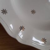 Set of 4 plates Sarreguemines golden stars