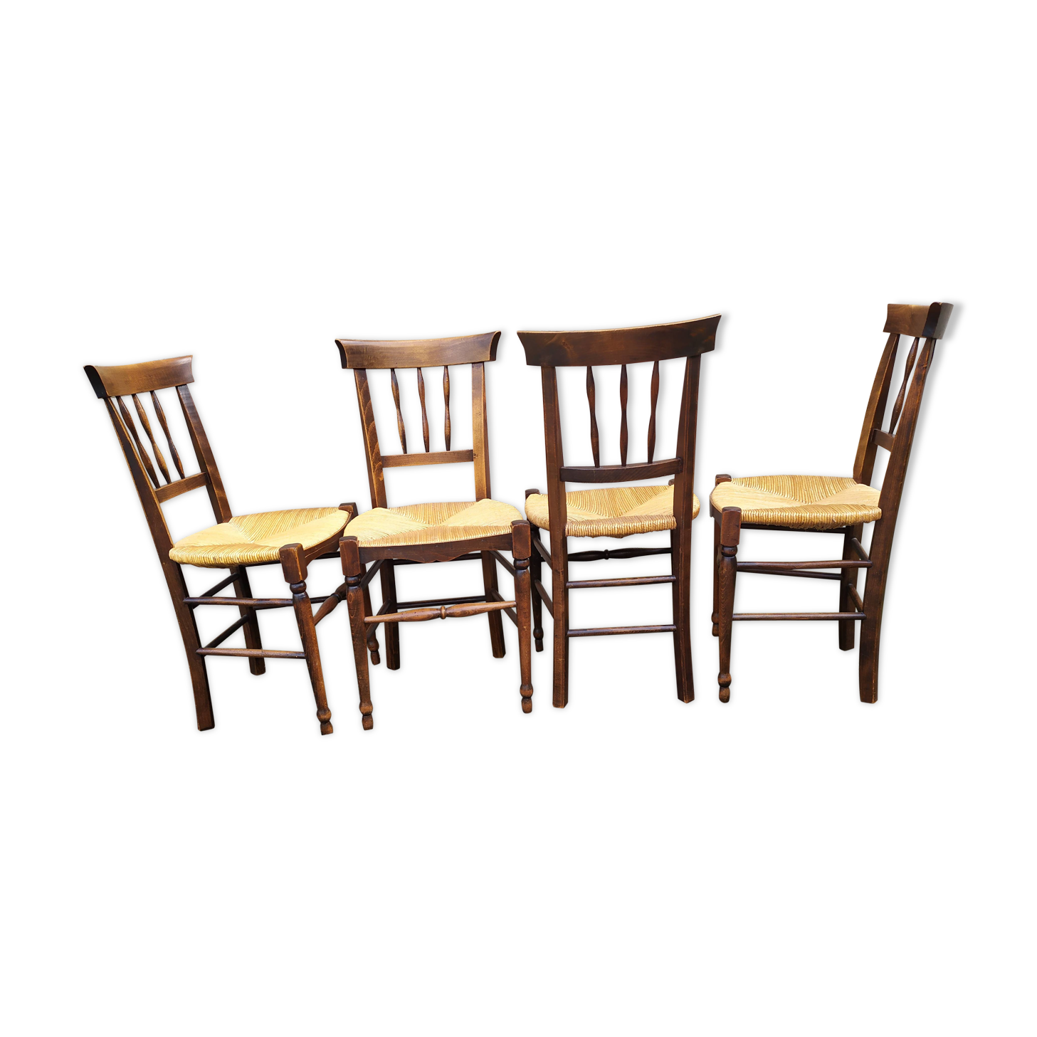 Chaises paillés rustique
