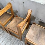 Set of 4 70s elm chairs, Regain
