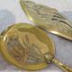 Ice cream serving cutlery in 950 silver and gilded metal, St LXVI and Art Nouveau style