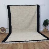 Azilal Vintage Rug 300x200 cm - Minimalist Design Cream and Black