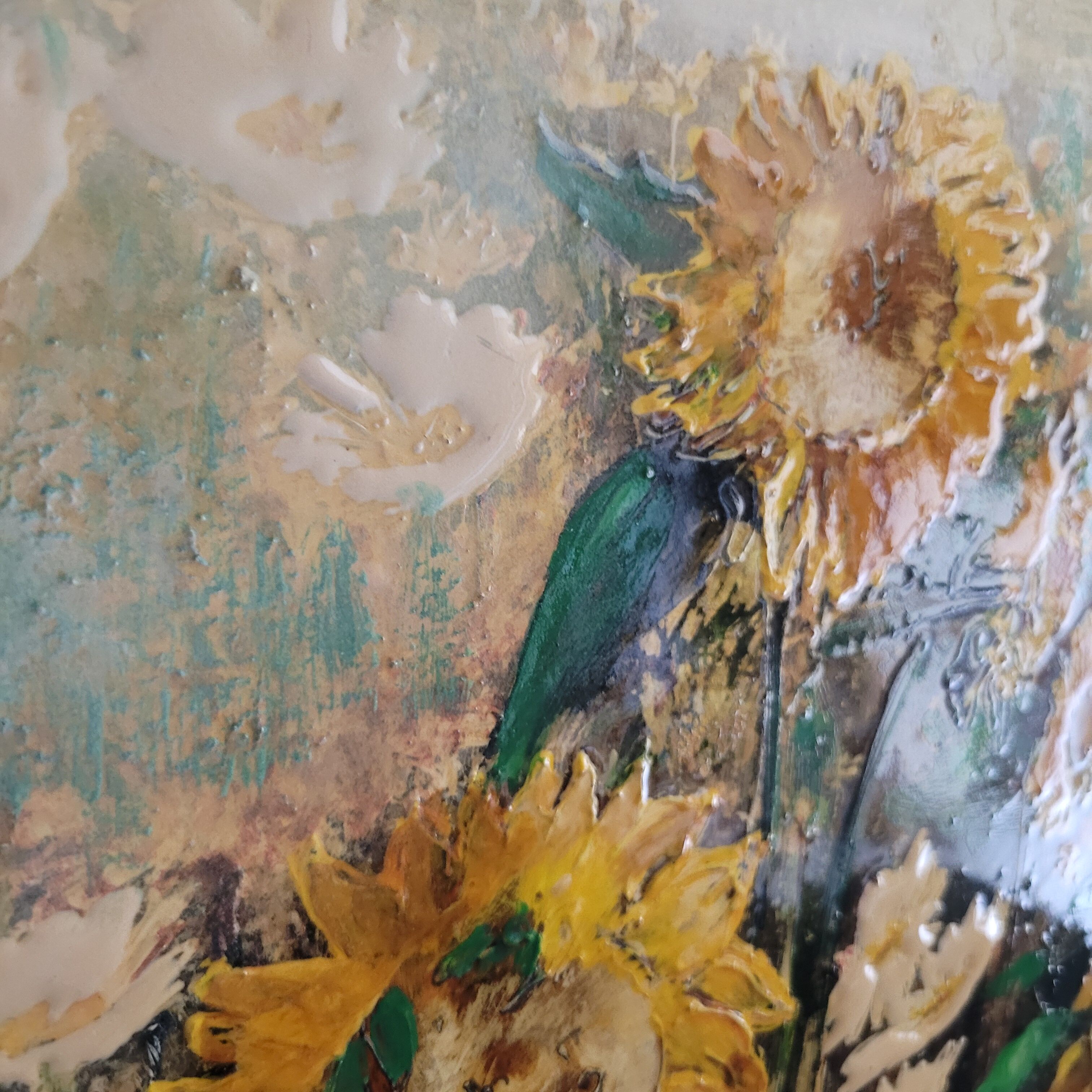 Oil painting on metal panel