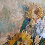 Tableau Huile Sur Panneau Métallique