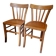 Lot de 2 chaises bistrot en bois blond 1940
