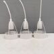 Three hanging lamps by Erik Møller for Louis Poulsen 1980s. Model "Pakhus"