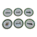 6 plates from the le chemin de fer collection gien france