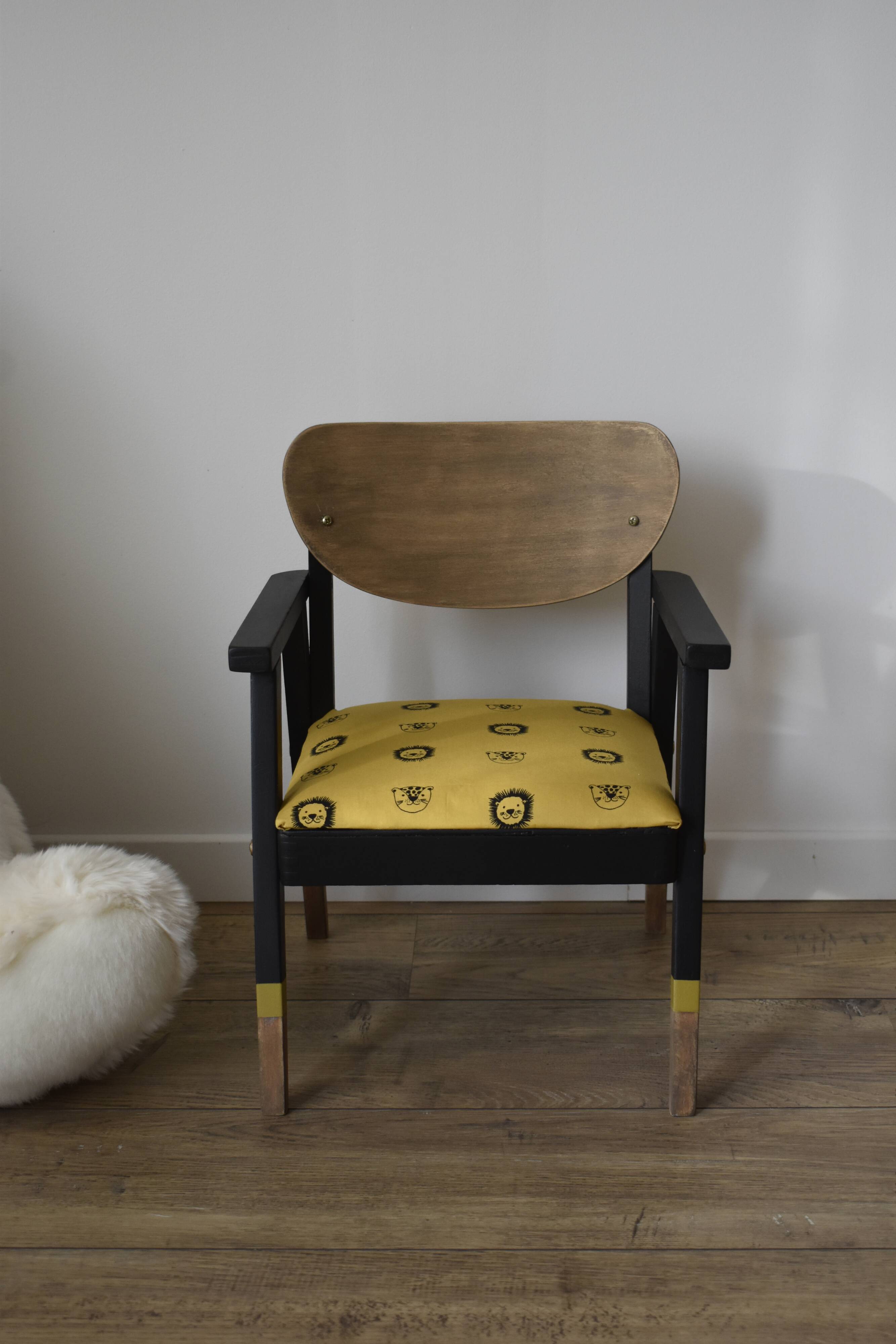 Restored vintage children's armchair