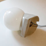 Porcelain globe opaline sconce