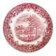 Assiette plate en porcelaine  anglaise rouge , Grindley , Staffordshire ,England